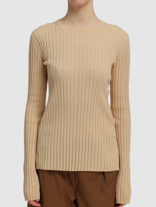 Бежевый свитер HELMUT LANG: фото 3 - Invogue