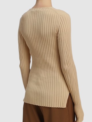 Бежевый свитер HELMUT LANG: фото 4 - Invogue
