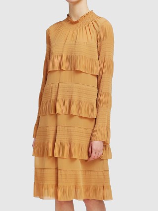 Коричневое платье BY MALENE BIRGER: фото 3 - Invogue