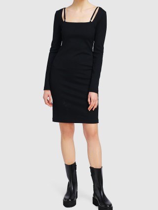 Чёрное платье HELMUT LANG: фото 1 - Invogue