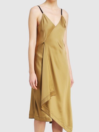 Коричневое платье HELMUT LANG: фото 3 - Invogue