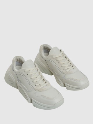 Бежевые сникерсы KENZO: фото 1 - Invogue