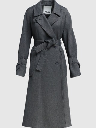 Серое пальто KENZO: фото - Invogue