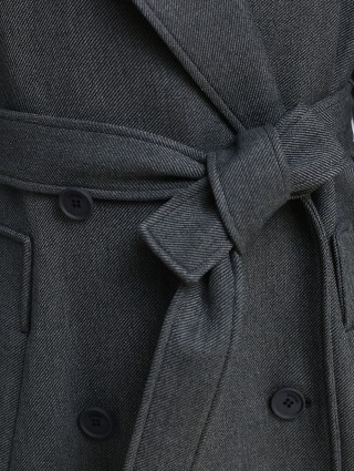 Серое пальто KENZO: фото 5 - Invogue