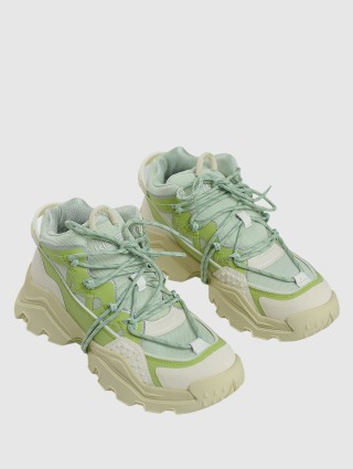 Зелёные сникерсы KENZO: фото 1 - Invogue