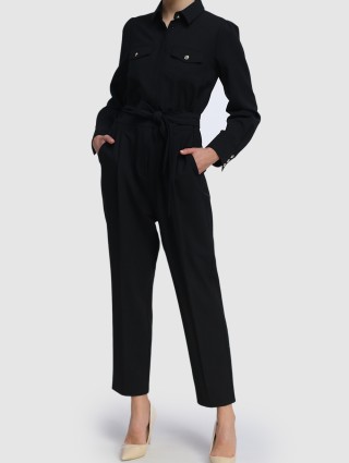 Чёрный комбинезон MARELLA: фото 1 - Invogue