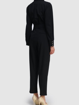 Чёрный комбинезон MARELLA: фото 4 - Invogue