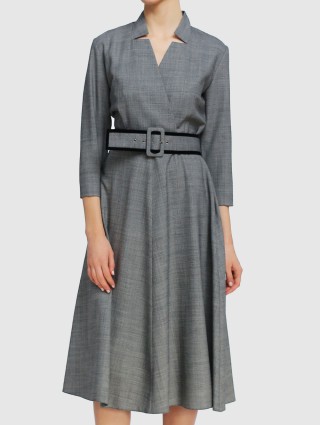 Серое платье MARELLA: фото 3 - Invogue