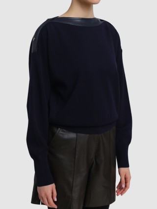 Тёмно-синий свитер SPORTMAX: фото 3 - Invogue