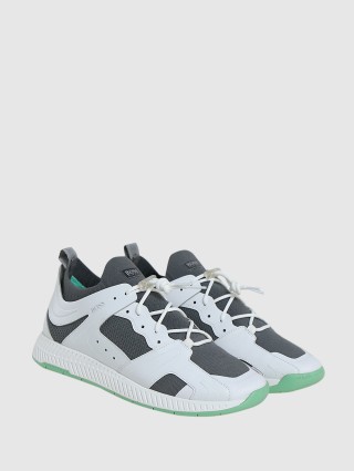 Белые кроссовки BOSS: фото 1 - Invogue