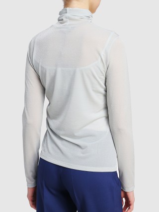 Серебристый свитер MAX MARA: фото 4 - Invogue