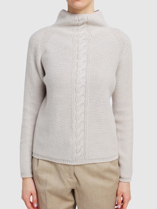 Молочный свитер MAX MARA: фото 2 - Invogue