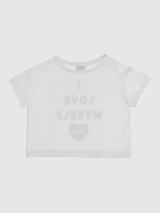 Белая футболка MONNALISA: фото 1 - Invogue