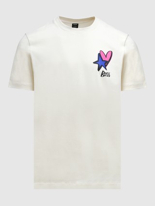 Белая футболка BOSS: фото - Invogue