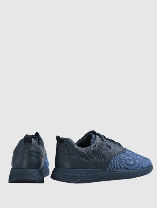 Синие кроссовки BOSS: фото 3 - Invogue