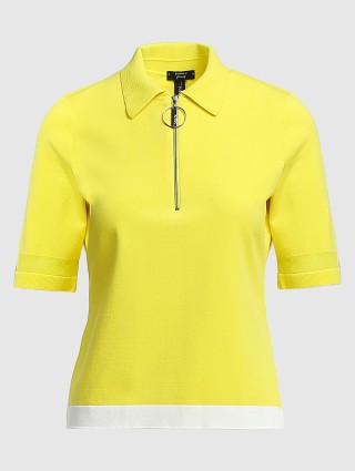 Желтое поло MARC CAIN: фото - Invogue