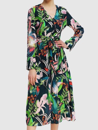 Серое платье MARC CAIN: фото 3 - Invogue