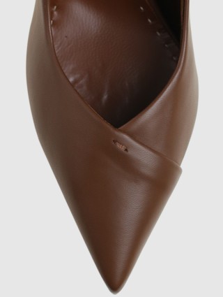 Коричневые туфли MAX MARA: фото 5 - Invogue