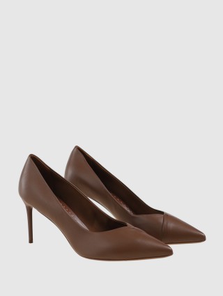 Коричневые туфли MAX MARA: фото 1 - Invogue