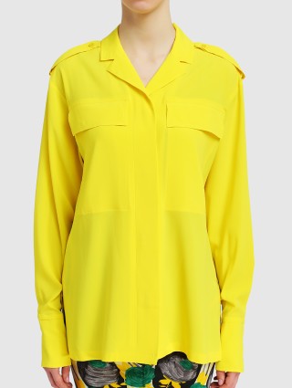 Жёлтая рубашка SPORTMAX: фото 3 - Invogue