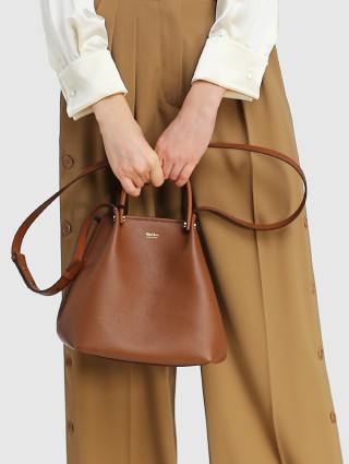 Коричневая сумка MAX MARA: фото 2 - Invogue