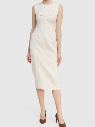 Молочное платье SPORTMAX: фото 1 - Invogue