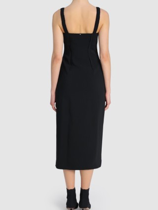 Чёрное платье SPORTMAX: фото 2 - Invogue