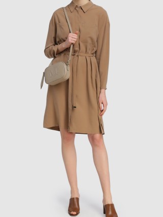 Бежевое платье MAX MARA: фото 1 - Invogue