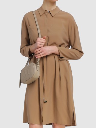 Бежевое платье MAX MARA: фото 3 - Invogue