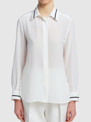 Белая рубашка MAX MARA: фото 3 - Invogue