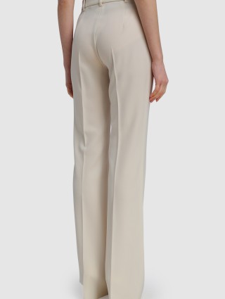 Молочные брюки MAX MARA: фото 4 - Invogue