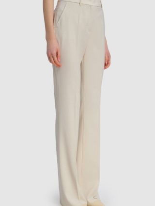 Молочные брюки MAX MARA: фото 3 - Invogue