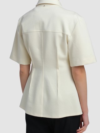 Кремовая рубашка SPORTMAX: фото 4 - Invogue