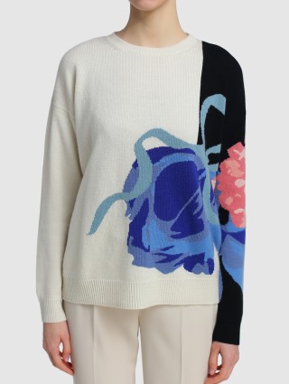 Молочный свитер MAX MARA: фото 2 - Invogue