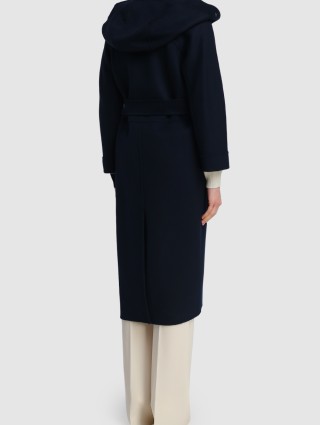 Темно-синее пальто MAX MARA: фото 2 - Invogue