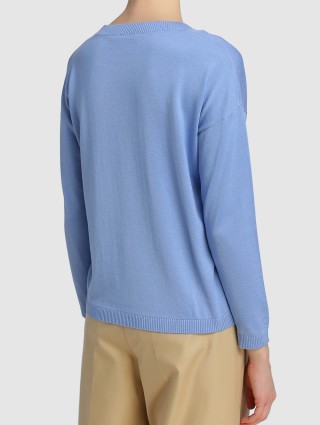 Голубой свитер WEEKEND MAX MARA: фото 4 - Invogue
