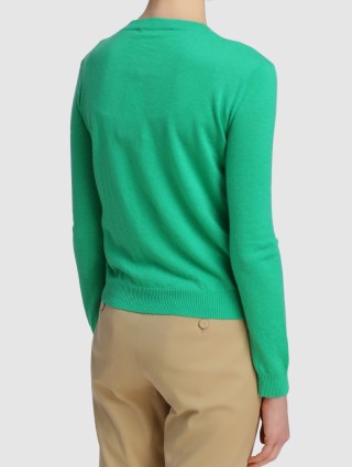 Зелёный свитер WEEKEND MAX MARA: фото 4 - Invogue