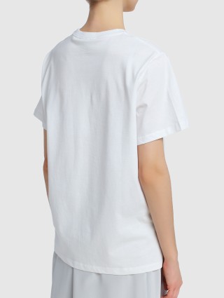 Белая футболка GANNI: фото 3 - Invogue