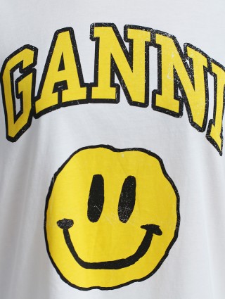 Белая футболка GANNI: фото 4 - Invogue