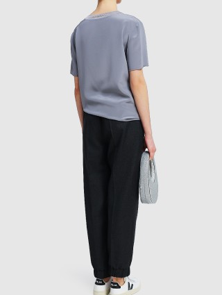 Серебристая блуза JOSEPH: фото 2 - Invogue