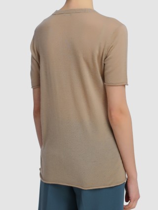 Бежевая футболка JOSEPH: фото 4 - Invogue