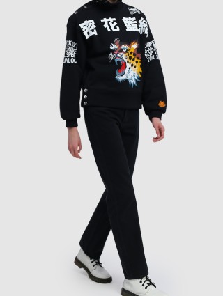 Чёрные джинсы KENZO: фото 1 - Invogue