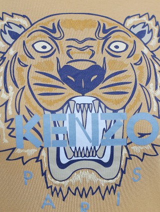 Бежевая футболка KENZO: фото 4 - Invogue