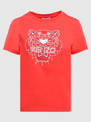 Оранжевая футболка KENZO: фото - Invogue