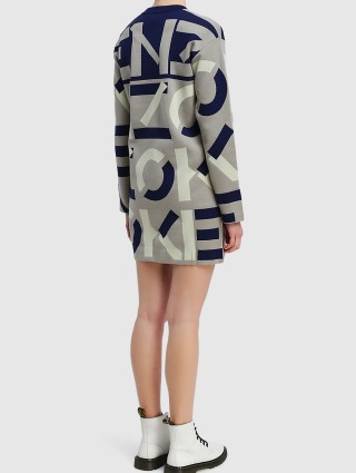 Серое платье KENZO: фото 2 - Invogue