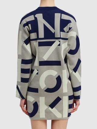 Серое платье KENZO: фото 4 - Invogue