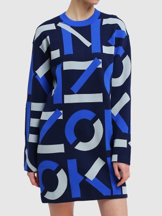 Тёмно-Синее платье KENZO: фото 3 - Invogue