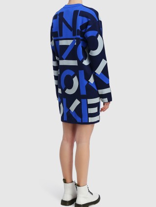 Тёмно-Синее платье KENZO: фото 2 - Invogue