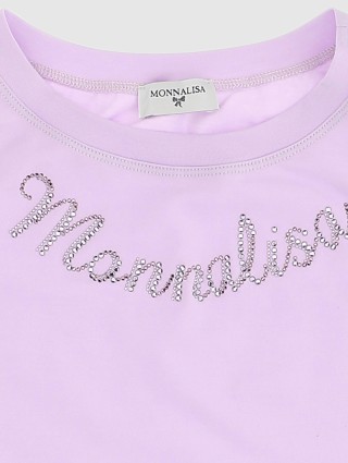 Сиреневая майка MONNALISA: фото 2 - Invogue