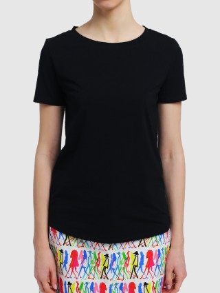 Чёрная футболка WEEKEND MAX MARA: фото 3 - Invogue